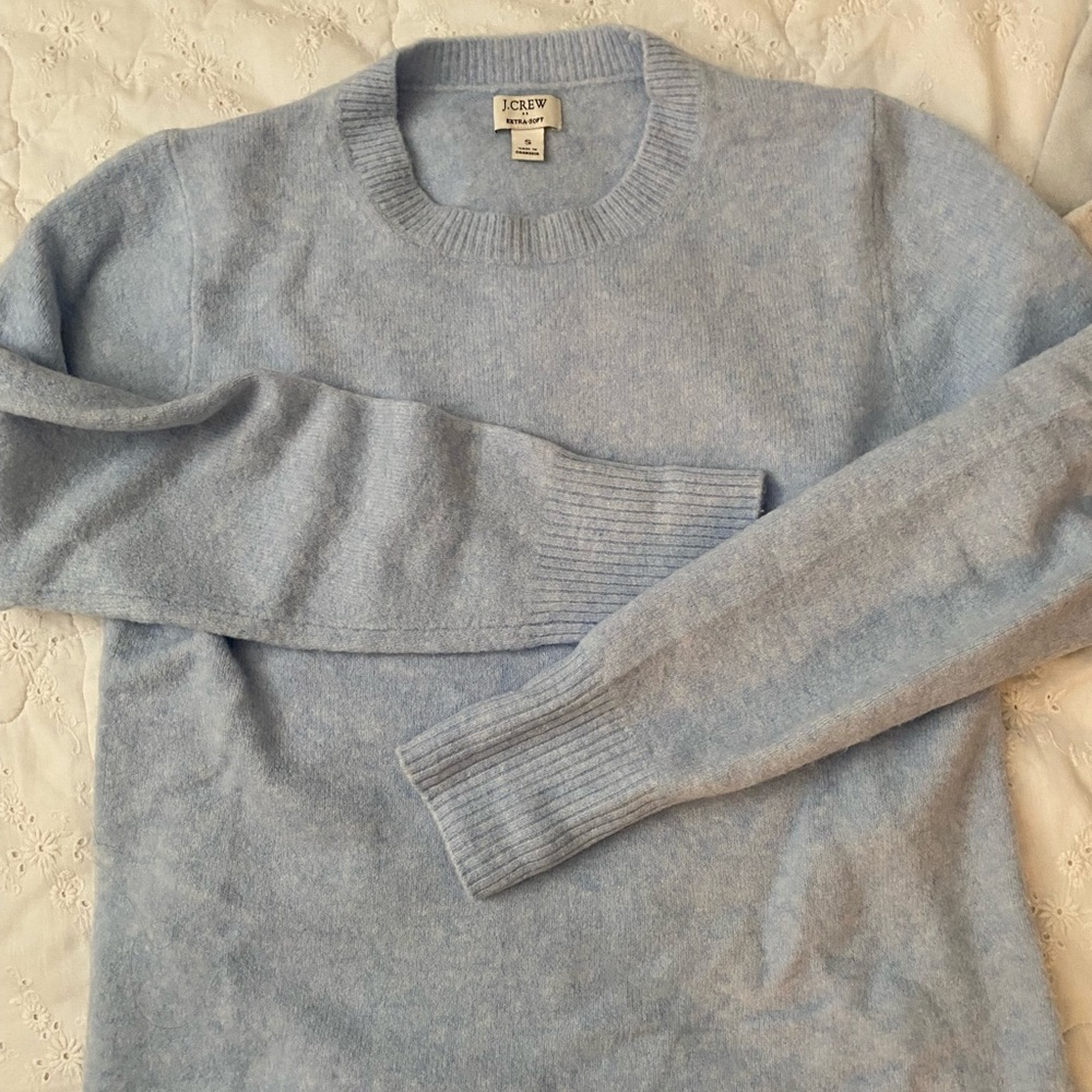 J. Crew Light Blue Crew Neck Sweater